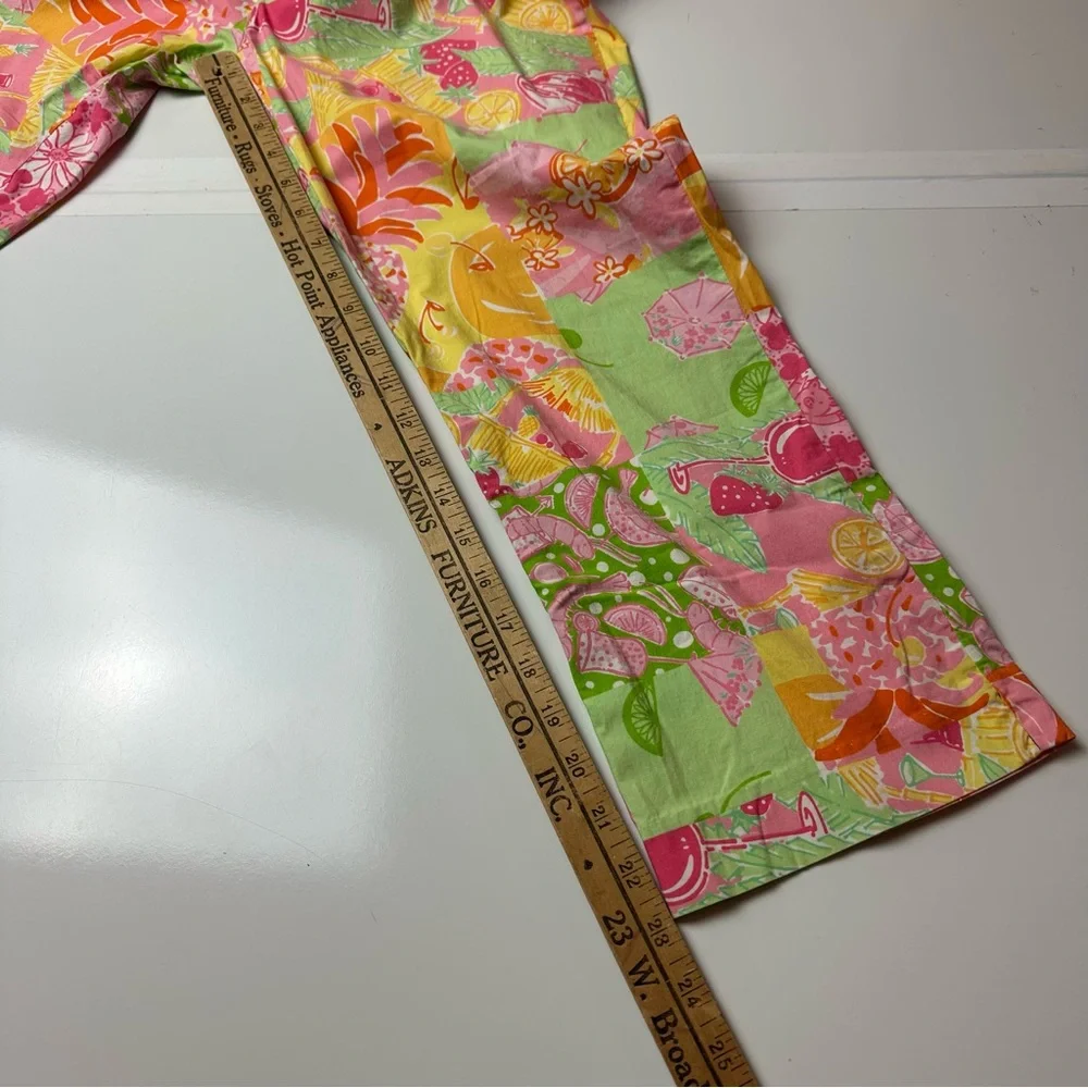 Lilly Pulitzer Patchwork Capri Pants | Y2K Palm Beach Tropical Preppy Cropped
